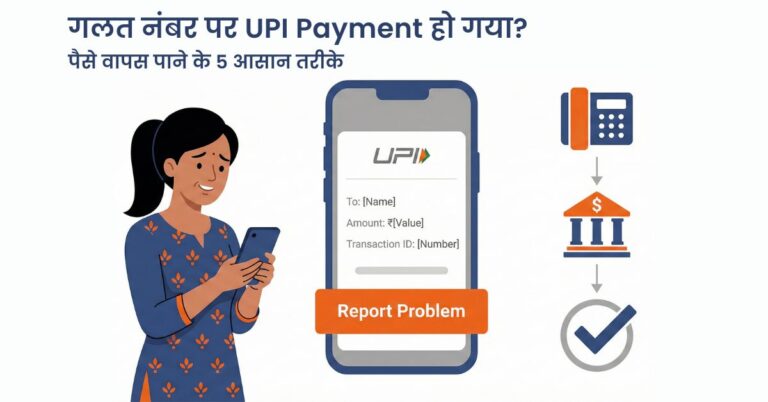 गलत नंबर पर UPI Payment हो गया? पैसे वापस पाने के 5 आसान तरीके